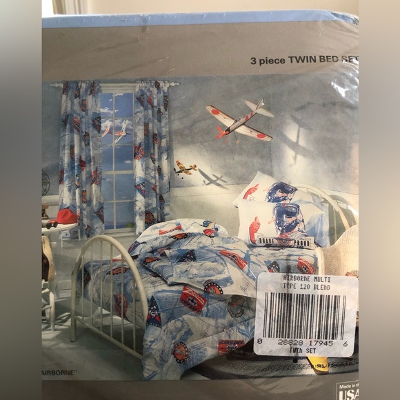 RARE Vintage 3-Piece Twin Airborne/Military/Army Bed Set - Picture 4 of 6